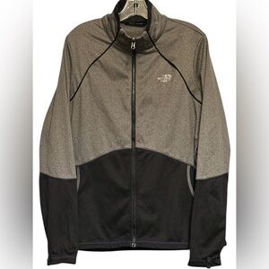 THE NORTH FACE WOMENS FULL ZIP ATHLETIC JACKET GRAY/BLACK SIZE XL